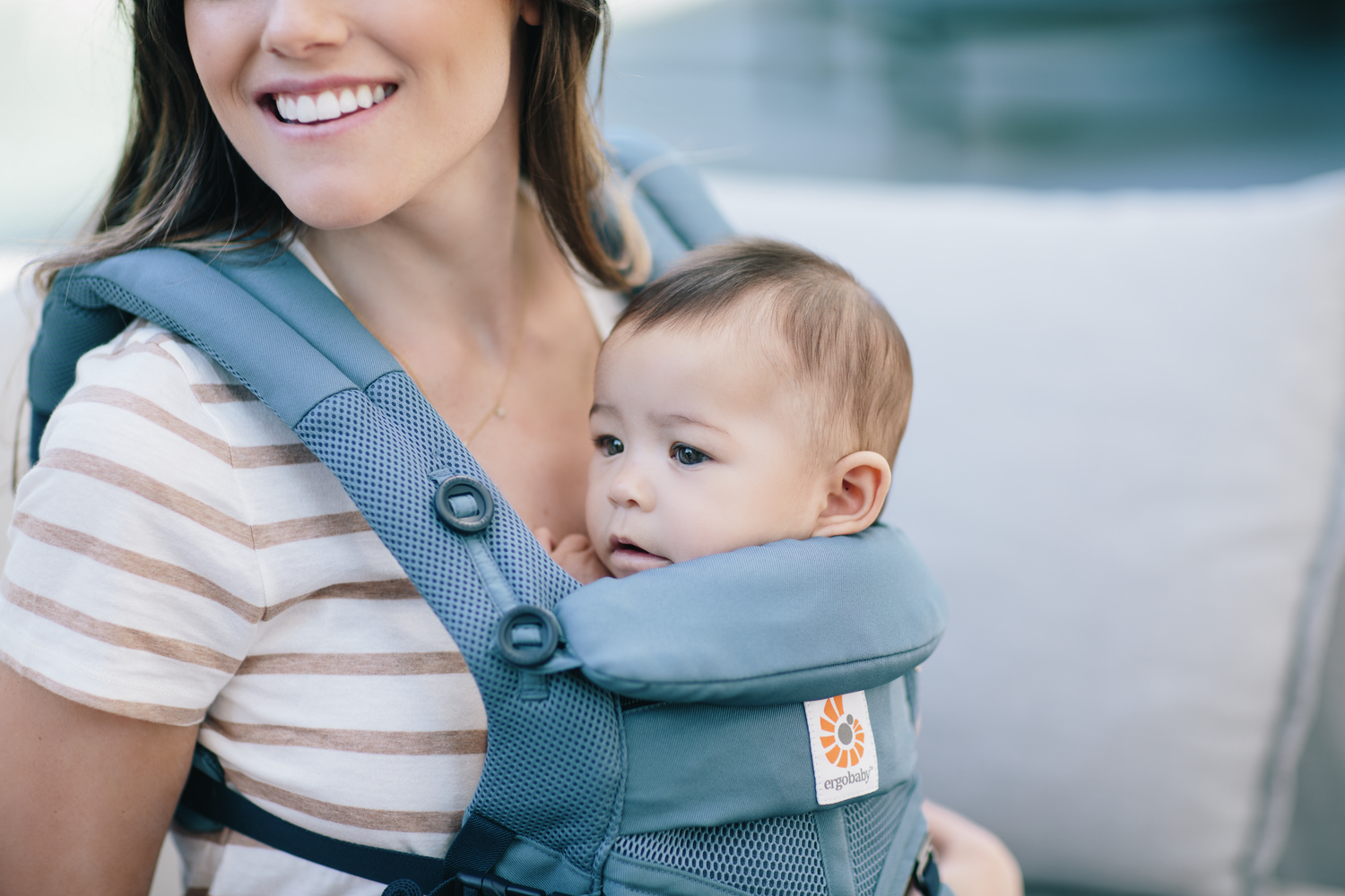 ergobaby omni 360 cool air mesh baby carrier oxford blue